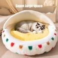 thumbnail image 5 of Indoor Dog House & Cat Bed | Foldable Soft Kennel with Cushion | Warm Puppy Cave for Small Medium Large Pets | Cozy Pet Bed 17.7x17.7x3.94in, 5 of 6