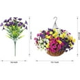 thumbnail image 4 of 18" Artificial Flower Hanging Home Decorations, Spring Hanging Flowers Plants Basket For Outdoor Outside Decor, Faux Flower Look Real For Porch Home Patio Garden Decoration, 4 of 17