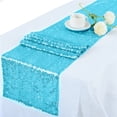 thumbnail image 1 of XmhyTop-A Camino de mesa azul de 30 x 275 cm, mantel con purpurina, decoración para bodas, lentejuelas de alta densidad para fiestas en casa, 1 pieza, 1 of 4