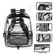 thumbnail image 5 of Mochila transparente grande y resistente: mochila transparente de PVC transparente a prueba de congelación con correas ajustables para el trabajo, control de seguridad, eventos deportivos (negro), 5 of 8