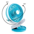 thumbnail image 4 of Portable Fan Rechargeable Battery USB Mini Rotation Clip On for Baby Stroller Car Camping Desk, 4 of 6