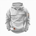 thumbnail image 4 of WXFAZCVU Boy's Hooded Sweatshirts Long Sleeve Hoodies Kids Quarter Zip Pullover with Pocket Size 10-11 Years, 4 of 4