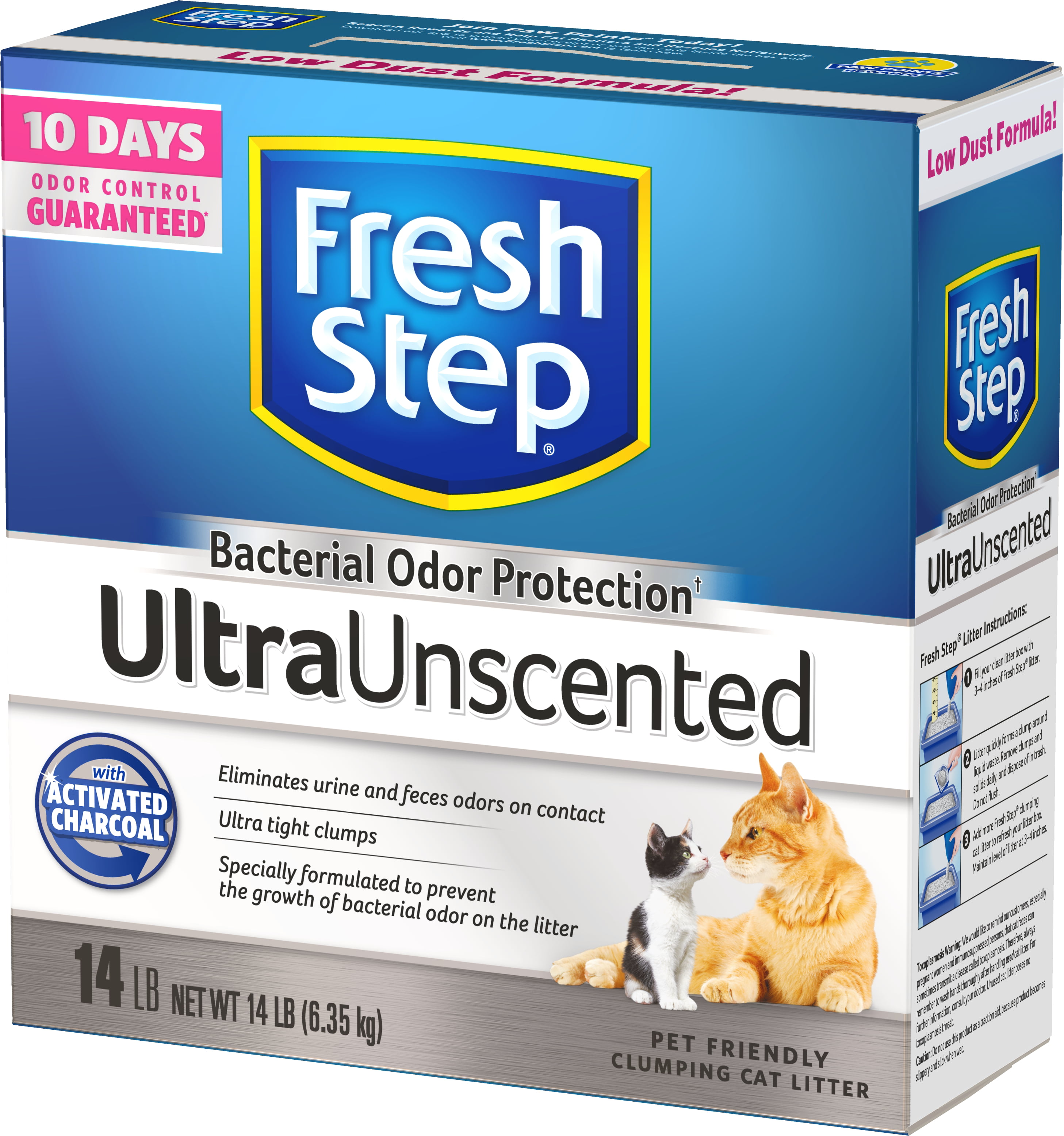 Fresh Step Ultra Unscented Litter, Clumping Cat Litter, 14 Pounds