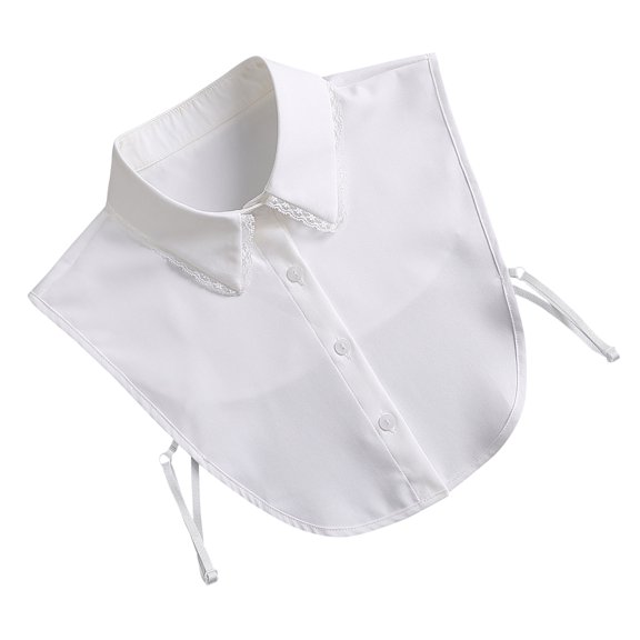 ifundom 1Pcs Lady False Collar White Chiffon Fashion Accessory for Daily Wear