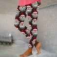 thumbnail image 5 of Mingw Christmas Yoga Pants for Women Plus Size High Waist Workout Pants Snowman Snowflake Santa Claus Print Ultra Soft Brushed Ankle Length Leggings Tights,Multicolor,L, 5 of 5