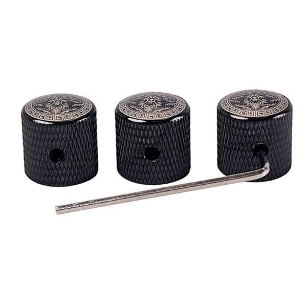 Perillas de Control de Guitarra de Metal CUTICAT 3 Piezas 6 Mm Negro