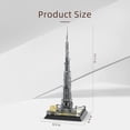thumbnail image 4 of Burj Khalifa Tower Dubai Building Blocks Set – 555 Pieces Advanced Architecture Model Kit, Collectible Architecture Souvenir,, 4 of 5
