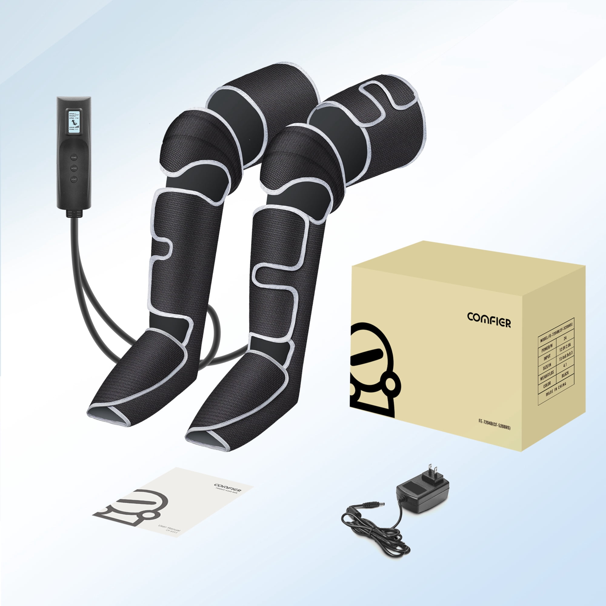 Comfier Foot Leg Massager with Heat, Air Compression Calf massager for Circulation Feet Warmers Relaxation