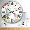 thumbnail image 2 of Designart 'Beautiful Bird Romance I Traditional Wall Clock, 2 of 4