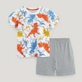 thumbnail image 2 of Toddler Boys Short Sleeve Prints T Shirt Tops Shorts Child Kids 2Pc Set Outfits Clothes, 2 of 6
