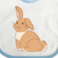 thumbnail image 4 of Inktastic Easter Cute Floppy Ear Brown Bunny Boys or Girls Baby Bib, 4 of 4