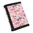 thumbnail image 2 of POLERO Cute Kitten Ice Cream Pattern Slim Cardholder Wallets, Polyester Trifold Purse Portable Children's Wallet for Outdoor Sports Travel, 2 of 7