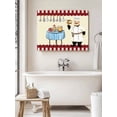 thumbnail image 6 of Chef Wall Art for Living Room,Canvas Picture Wall Decor for Bathroom Bedroom,Red Fruit Cake Hat Kitchen Gourmet Vintage Painting Artwork for Office Kitchen Hallway Dining Room Home Decor 16"x20", 6 of 8