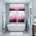 thumbnail image 4 of Gradient Pink Kitchen Curtains Valances and Tiers Set of 3 Modern Abstract Art Watercolor Pink Forest Tier Curtains and Valance with Rod Pocket for Small Windows, 27.5"x24", 4 of 9