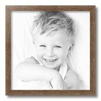 ArtToFrames 16x16 Inch Brown Picture Frame, This Brown Wood Poster Frame is Great for Your Art or Photos, Comes with Regular Glass (4717)