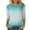 Blue, variant on Womens under $10 2026 ! asdoklhq Juniors Plus Tops & T-Shirts,Women's Printed T-Shirt Mid-length 3/4 Sleeves Blouse Round Neck Casual Tops