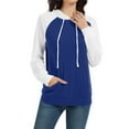 thumbnail image 4 of Mlzmgr Hoodies for Women Pullover Drawstirng Regular Fitted Sweatshirts Color Blocked Casual Sports Shirts, 4 of 7