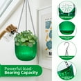 thumbnail image 3 of QCQHDU 3-Pack Hanging Planters for Indoor Plants Plant Hanger Holders with Drainage Hole and Chain,Plastic Hanging Flower Pot with 3 Hooks for Indoor Outdoor Garden Home Patio Decor (Green), 3 of 5
