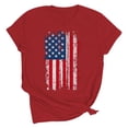 thumbnail image 2 of Goodtrade8 Short Sleeve T Shirts for Women Summer 4th of July Pullover Red White and Blue American Flag , Red White and Blue Graphic Casual Independence Day Juniors Tops Fashion, 2 of 6