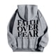 thumbnail image 4 of MHFRRA Sudadera con Capucha para Hombre, Holgada, de Manga Larga, con Estampados Delanteros y Traseros, para Uso Diario Informal En Otoño E Invierno Gris claro, 4 of 5