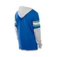 thumbnail image 3 of Men's New Era Powder Blue Los Angeles Chargers Twofer Layered Long Sleeve Hoodie T-Shirt, 3 of 5