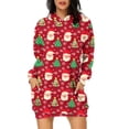 thumbnail image 2 of TIMIFIS Robe Décontractée Longue à Capuche pour Femmes Robe de Noël Moche Légère à Manches Longues avec Poche, 2 of 6