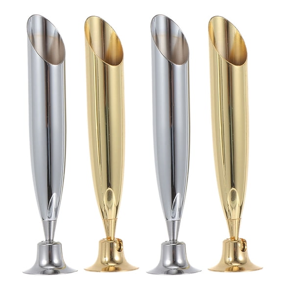 4 Pcs Desk Pen Holder Office Socket Dip Rest Stand Holders Desktop Pencil Penholder Metal