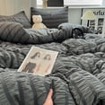 thumbnail image 2 of Luxury White Ruffled Seersucker Duvet Cover Soft Solid Color Bedding Set With Bed Sheet Pillowcases Single Queen King Size FGS, 2 of 6