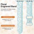 thumbnail image 2 of Correa Con Grabado Floral Compatible Con Apple Watch Band De 38 Mm, 40 Mm, 41 Mm, 42 Mm, 44 Mm, 45 Mm, 46 Mm, 49 Mm, Correa De Silicona Brillante Con Diseño De Flores Silvestres Para Iwatch Band Serie, 2 of 5