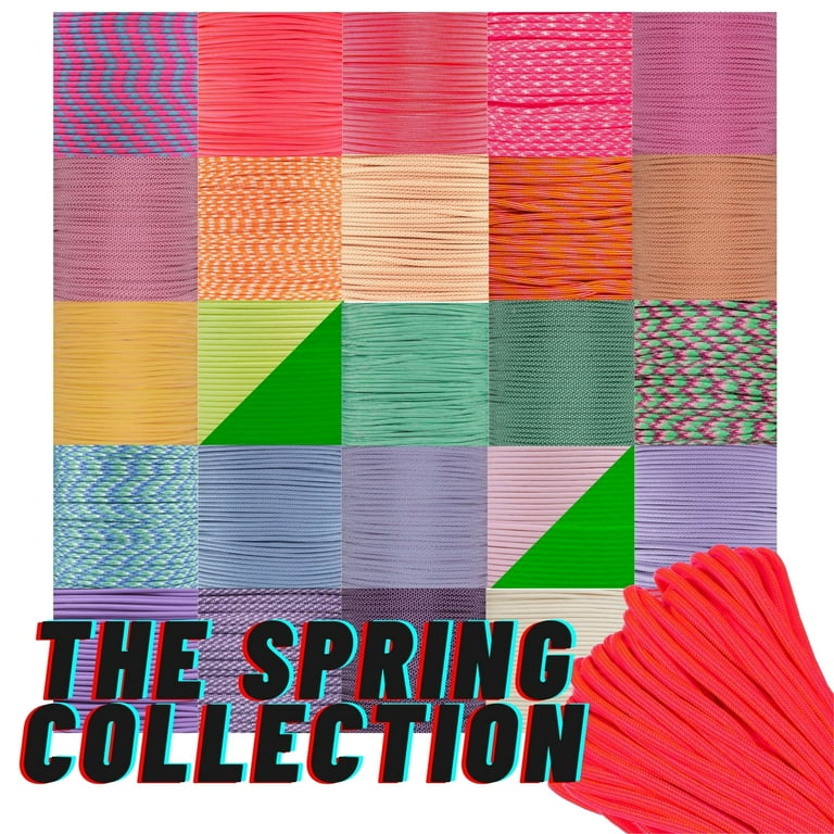 Paracord Planet 550 Paracord 10 FT Hanks Spring Colors Type III 550 LB Test Parachute Cord