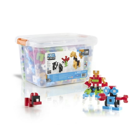 Guidecraft Guidecraft IO Blocks 1000 Piece Education Set: 12 Unique Shapes with Multicolor, Kids Learning STEM Toys - 1000