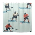 thumbnail image 2 of Yayeee Shower Curtain with Hooks 72"x72" Waterproof Fabric Bathroom Hanging Decor, Ice Play, 2 of 5