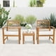 thumbnail image 4 of Costway Juego De Muebles De Exterior De 3 Piezas, De Madera De Acacia Con Cojines De Asiento Suaves, Juego De Sofá De Patio Y Mesa De Centro Para Patio Trasero, Porche, Junto A La Piscina, 4 of 5