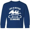 thumbnail image 3 of Inktastic Rock Climbing Mountains Long Sleeve Youth T-Shirt, 3 of 5