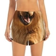 thumbnail image 2 of Rocae Happy Fluffy Running Dog for Women's Athletic Shorts Workout Hiking Shorts Athletic Shorts for Running, Yoga, Gym, Sports-Small, 2 of 7