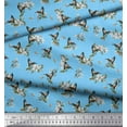 thumbnail image 2 of Soimoi Viscose Chiffon Fabric Leaves,Flower & Humming Bird Print Sewing Fabric Yard 42 Inch Wide, 2 of 3