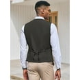 thumbnail image 6 of HAOMEILI Men's Suit Vest Business Formal Dress Waistcoat Vest with 3 Pockets for Suit or Tuxedo, 6 of 8