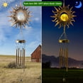 thumbnail image 3 of QiShi Outdoor Sun Decor with Warm Light, Sun Glass Ball Wind Chimes with Metal Tubes & Crackle Glass, Solar Wind Chimes Sympathy Wind Chimes, Gifts for Mom, Gifts for Grandma, Gift for Grandmother, 3 of 8