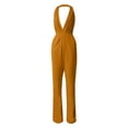 thumbnail image 1 of TSADFHJI Sequin Skirts for Women Midi Solid Color Jumpsuit Straight Pants Simple and Exquisite Design S Yellow, 1 of 3