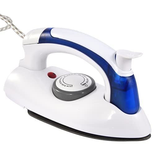 Plancha de vapor portátil y plegable, miniplancha de mano, microplancha profesional para el hogar y viajes, control de temperatura, suela antiadherente, apagado automático (enchufe de EE. UU.)