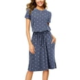 thumbnail image 1 of Vestido casual Simier Fariry Summer Algodón Azul para Mujer, 1 of 6