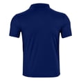 thumbnail image 3 of Homeyce Mens Polo Shirts Contrast Collared Short Sleeve Shirts Button Work Fashion Casual Classic Polo Sweatshirt Solid Color Golf Shirt,Blue 3XL, 3 of 4