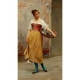 thumbnail image 3 of Eugen von Blaas 10x14 Black Modern Framed Museum Art Print Titled - A Good Catch (1894), 3 of 5