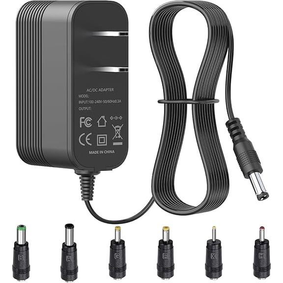 15V 1A Car Jump Starter Power Cord Charger for DBPower, Tacklife, Schumacher, Gooloo, Beatit Car Jump Starter Replacement Power Supply for Peak 450A 500A 600A 800A 1000A Auto Battery Booster