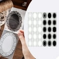 thumbnail image 1 of Lace Stickers, Lace Decorative Stickers Oval Shape 30Pcs  for Scrapbooking, 1 of 8