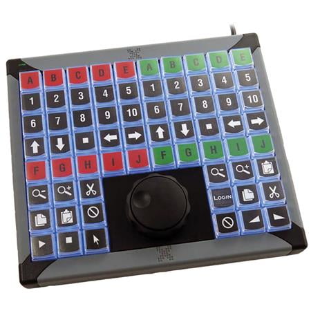 XK-68 Jog and Shuttle Controller with 68 Programmable Keys, Red and Blue Backlighting
