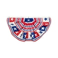 thumbnail image 2 of Nkmbld Patriotic Pleated Fan Flag, 4th of July Half Fan Bunting Flag with Canvas Header And Eyelets, Red White Blue Flag Banner for Outdoor Decoration, 2 of 8
