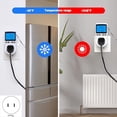 thumbnail image 4 of Symkmb Plug-in Thermostat Temperature Controller Socket Heating Cooling Control 1800W 110V 15A Backlit Display US Plug ABS White, 4 of 6