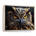 thumbnail image 2 of Designart "The Wise Yellow Owl A Portrait III" Animals Floater Framed Canvas Wall Art, 2 of 7