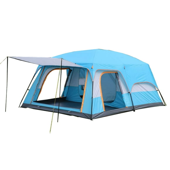 Tienda de campaña familiar para 5-10 personas con 3 habitaciones ilios innova Azul
